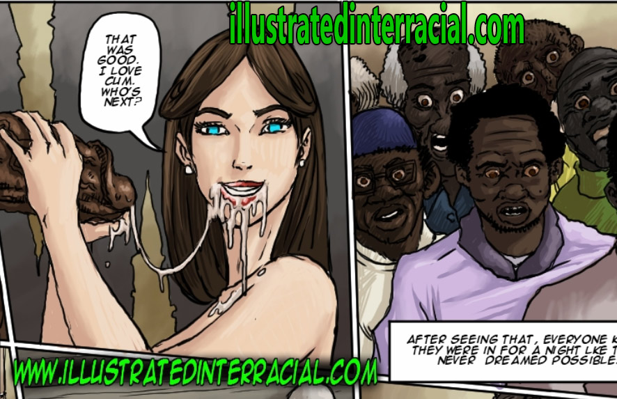 Slut for ugly black men by Illustrated interracial